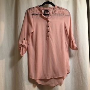 Pink lace blouse